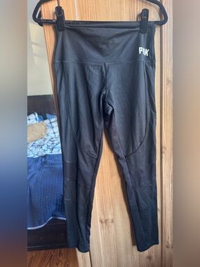 PINK Victoria's Secret Black Panneled Leggings